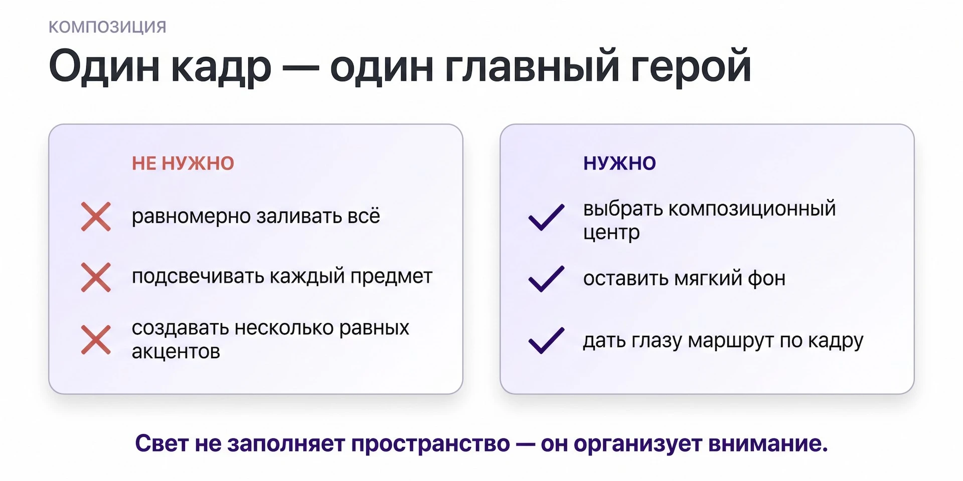 Освещение для хоумстейджинга