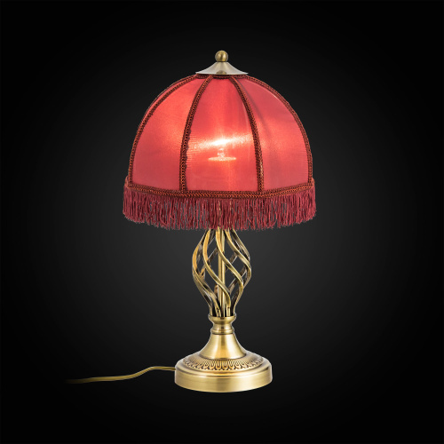 Citilux Базель CL407803 Настольная лампа с красным абажуром Бронза фото 2