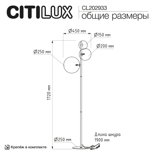 Citilux ORTON CL202933 Торшер Микс фото 15