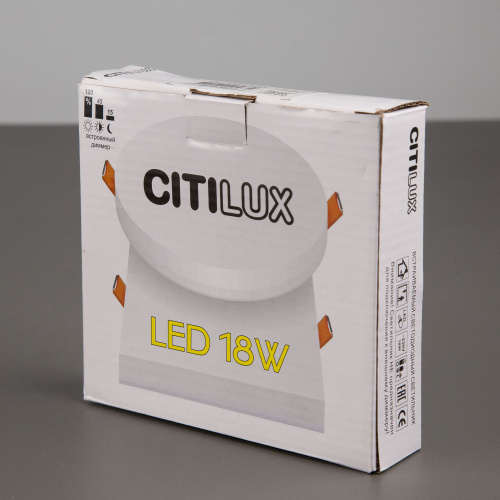 Citilux Вега CLD52K18W LED Встраиваемый светильник с диммером Белый фото 7