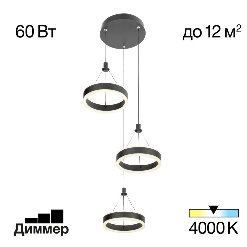 Citilux Дуэт CL719031 LED Подвесной светильник Чёрный