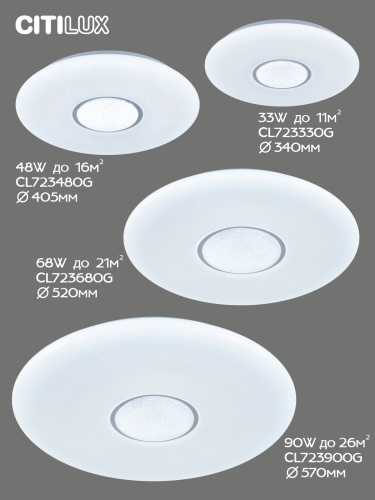 Citilux Санта CL723900G RGB Люстра светодиодная с пультом фото 14