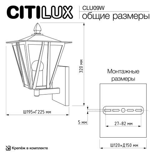 Citilux FORTS CLU09W Уличный настенный светильник фото 10
