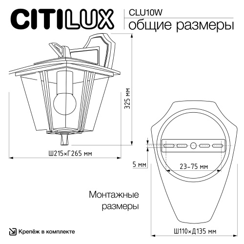 Citilux FORTS CLU10W Уличный настенный светильник фото 2