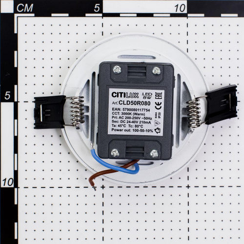 Citilux Омега CLD50R080N LED Встраиваемый светильник с диммером Белый фото 6
