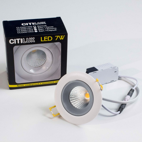 Citilux Альфа CLD001W3 LED Встраиваемый светильник Белый фото 4