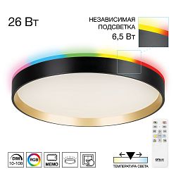 Citilux ETALON CL750321R LED RGB Светильник с пультом Чёрный+Золото
