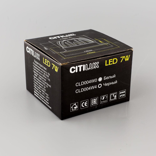 Citilux Гамма CLD004W1 Встраиваемый светильник с диммером Хром фото 5