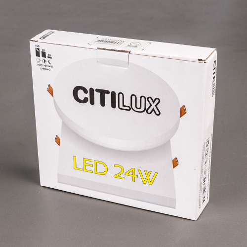 Citilux Вега CLD5224W LED Встраиваемый светильник с диммером Белый фото 9