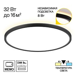 Citilux NORMA CL748401 LED Светильник с подсветкой Чёрный