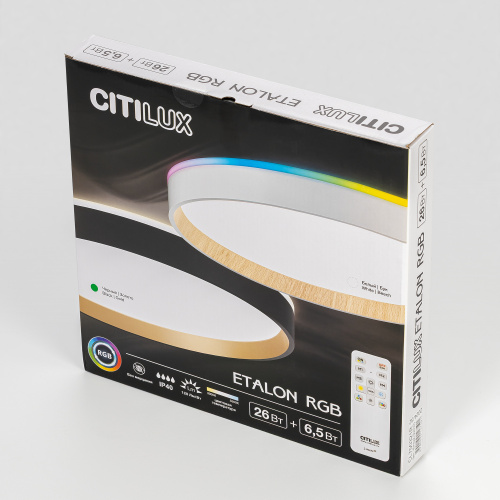 Citilux ETALON CL750321R LED RGB Светильник с пультом Чёрный+Золото фото 15