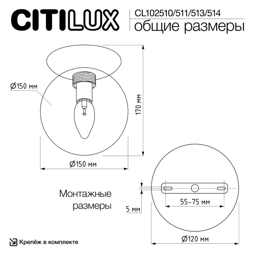 Citilux Томми CL102510 Светильник Хром фото 12