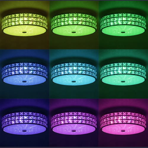 Citilux Портал CL32413G1 LED RGB Люстра хрустальная с пультом Хром фото 10