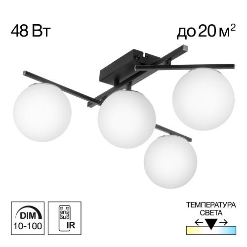 Citilux DORSY CL223142 LED Люстра поворотная Чёрная