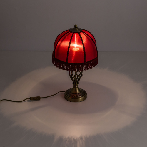 Citilux Базель CL407803 Настольная лампа с красным абажуром Бронза фото 9