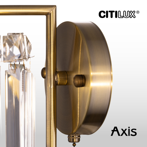 Citilux AXIS CL313413 Бра хрустальное с выключателем Бронза фото 5