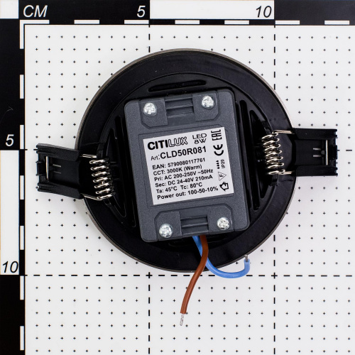 Citilux Омега CLD50R082 LED Встраиваемый светильник с диммером Чёрный фото 7