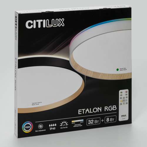 Citilux ETALON CL750400R LED RGB Светильник с пультом Белый+Бук фото 14