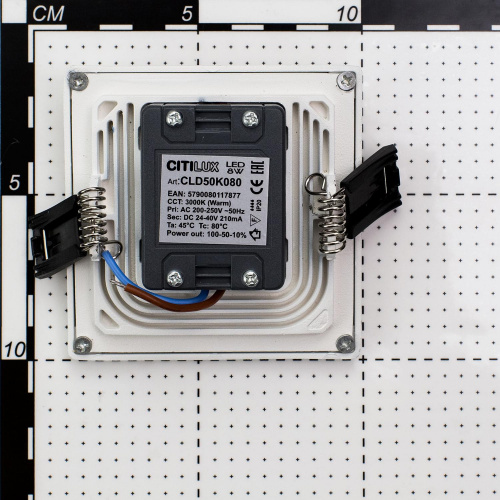 Citilux Омега CLD50K080N LED Встраиваемый светильник с диммером Белый фото 5