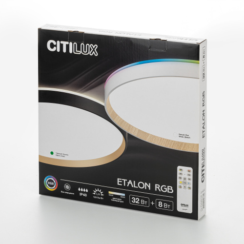Citilux ETALON CL750401R LED RGB Светильник с пультом Чёрный+Золото фото 9