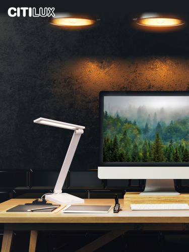 Citilux Ньютон CL803080 Настольный светильник с диммером Белый фото 11