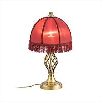 Citilux Базель CL407803 Настольная лампа с красным абажуром Бронза