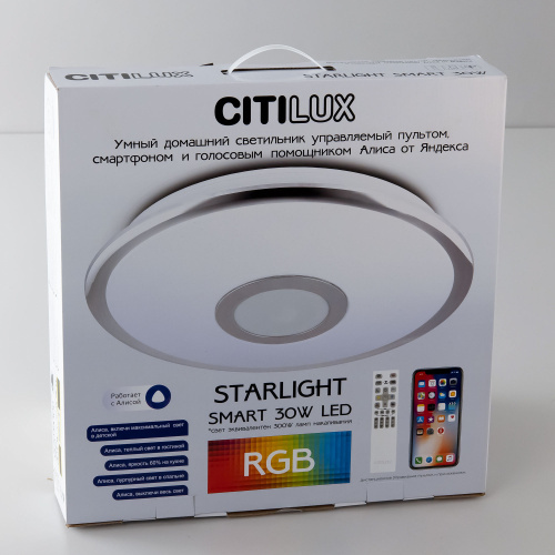 Citilux Старлайт Смарт CL703A30G Умная люстра Хром фото 37