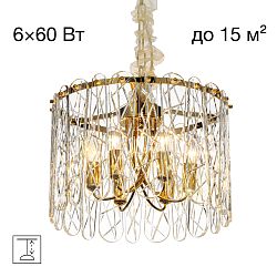 Citilux TALLA CL318262 Люстра хрустальная подвесная Золото