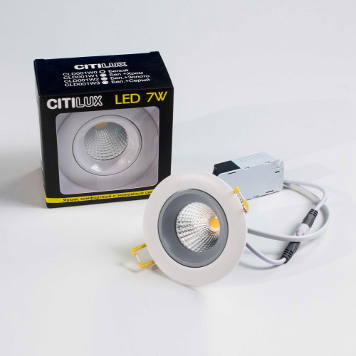 Citilux Альфа CLD001W0 LED Встраиваемый светильник Белый фото 4