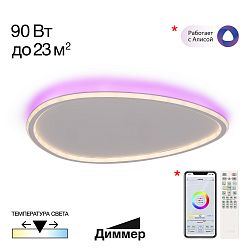 Citilux ТRIO CL215B260E LED RGB Люстра с пультом Белая