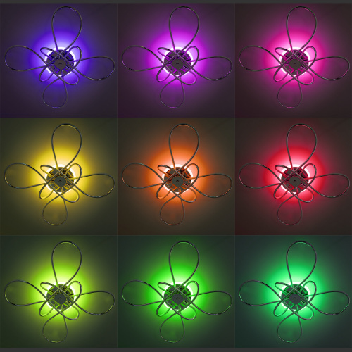 Citilux Джемини CL229B141E LED RGB Люстра с пультом Хром фото 10